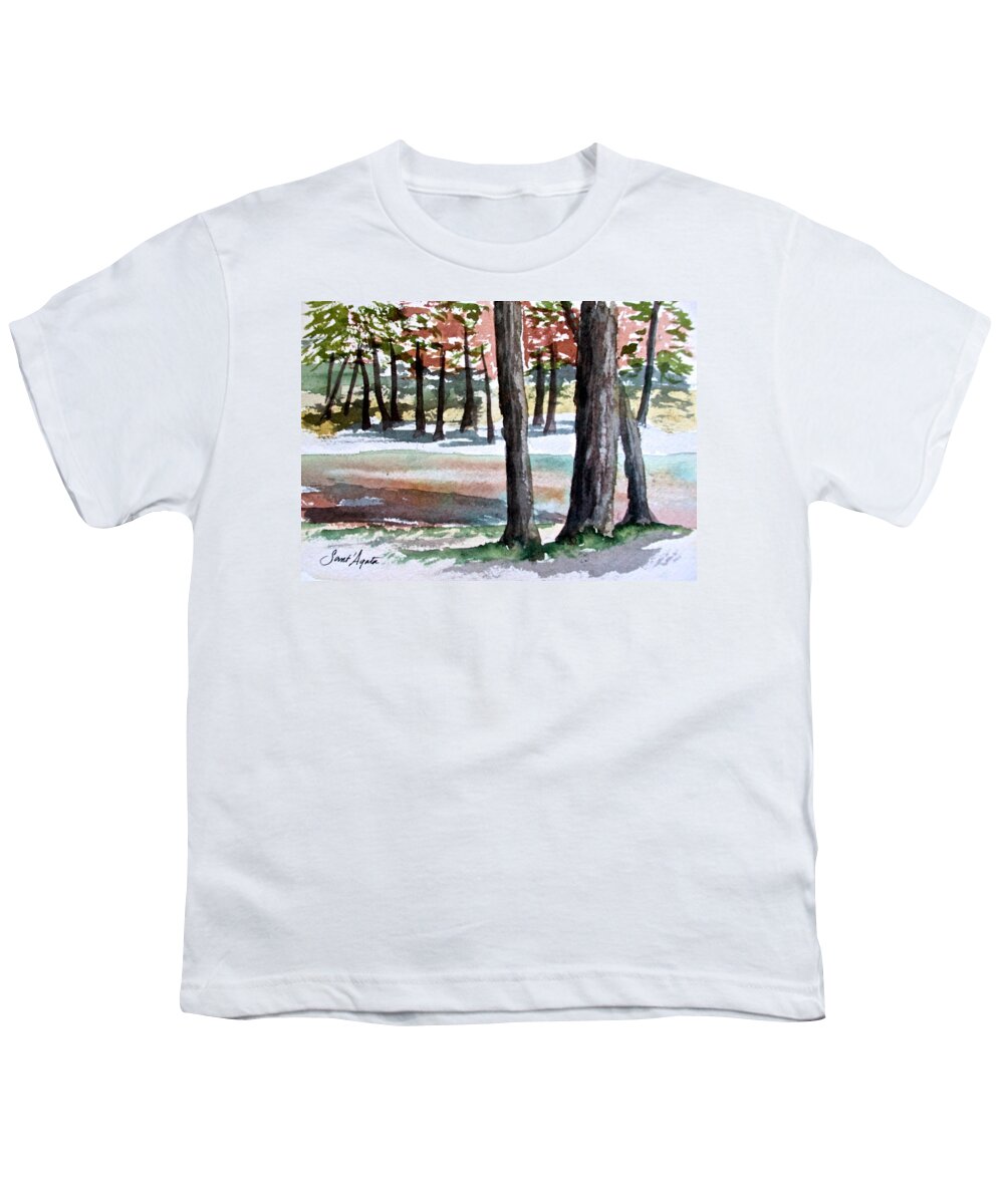 Lost Youth T-Shirt featuring the painting Lost Maples by Frank SantAgata