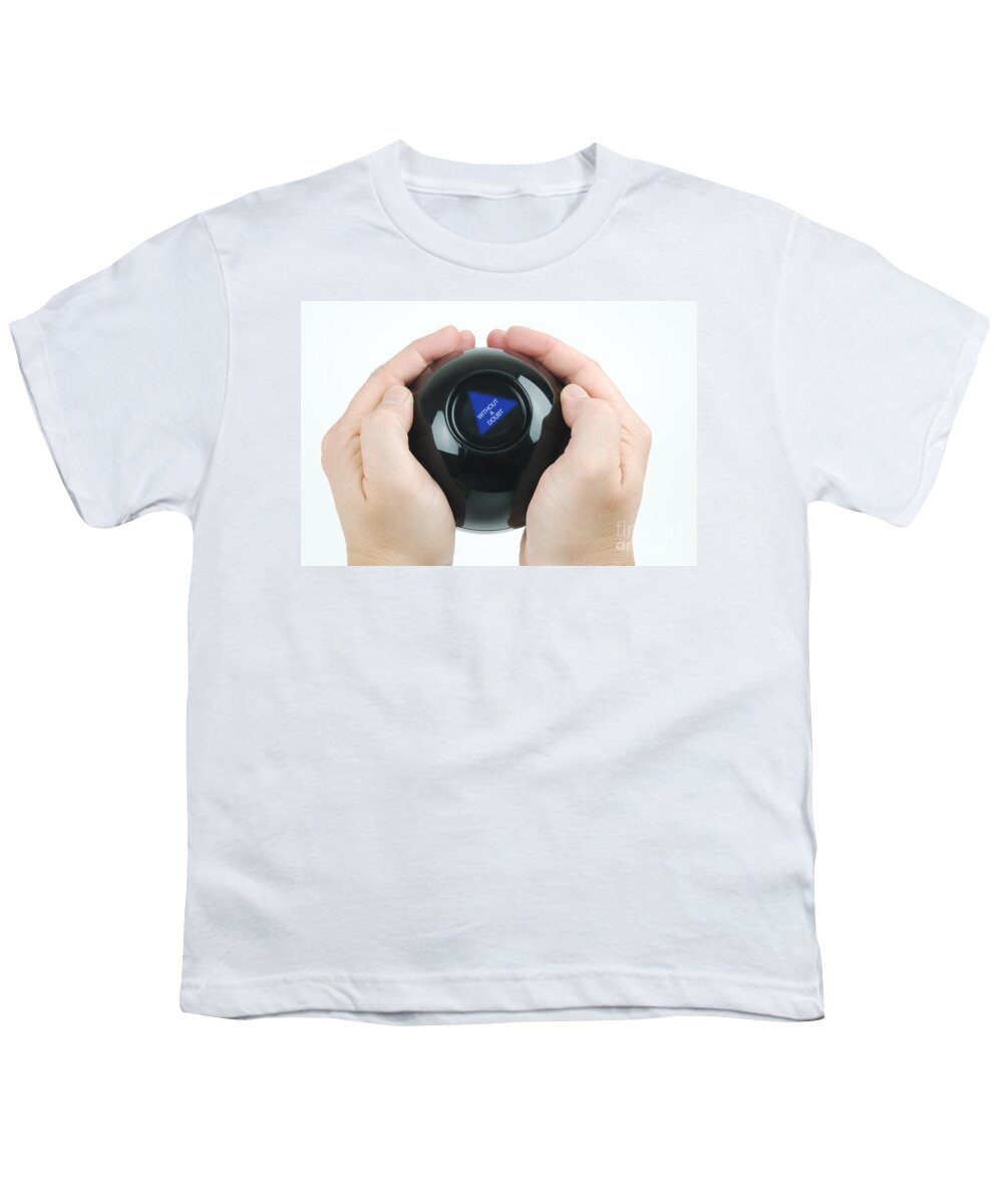 Magic Eight Ball Youth T-Shirt featuring the photograph Magic Eight Ball, Without A Doubt by Photo Researchers, Inc.