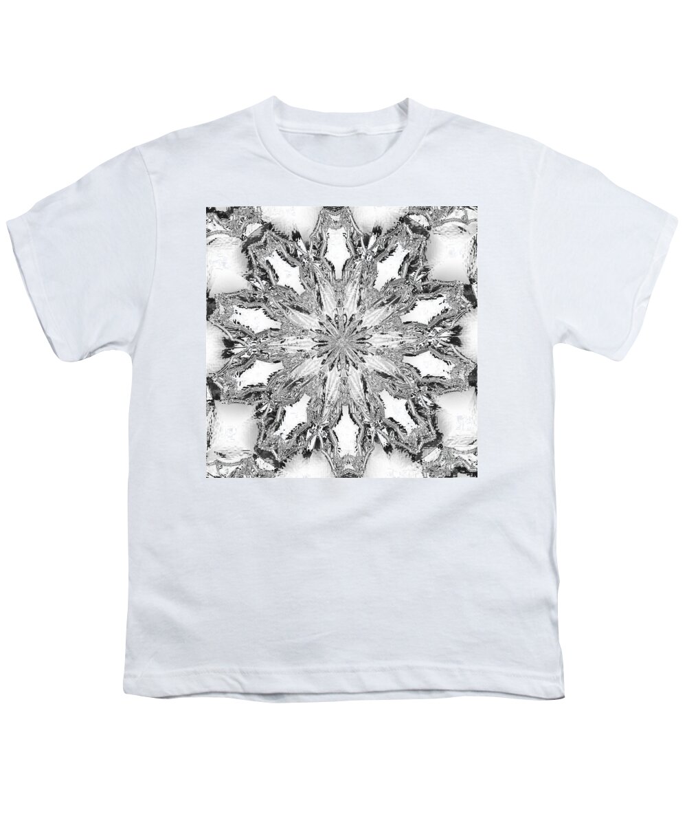 Kaleidoscopic Youth T-Shirt featuring the photograph The Crystal Snow Flake by Donna Brown