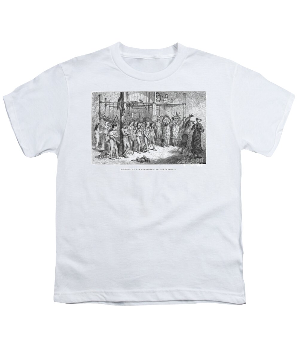1863 Youth T-Shirt featuring the photograph Tucuna Indians, 1863 by Granger