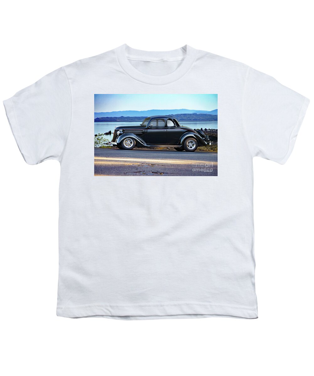 Auto Youth T-Shirt featuring the photograph 1936 Ford Five-Window Coupe by Dave Koontz