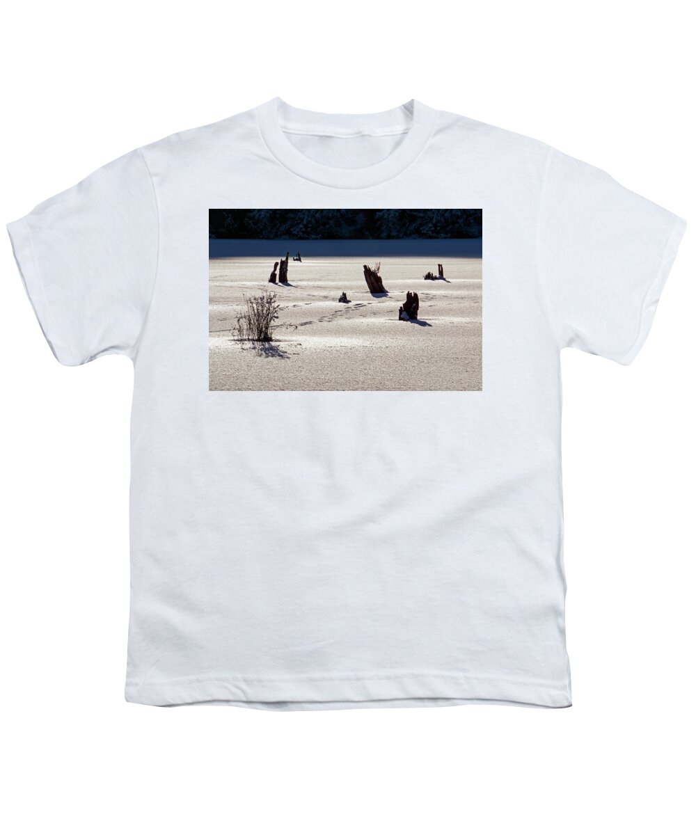 Frozen Youth T-Shirt featuring the photograph Frozen Lake #1 by Inge Riis McDonald