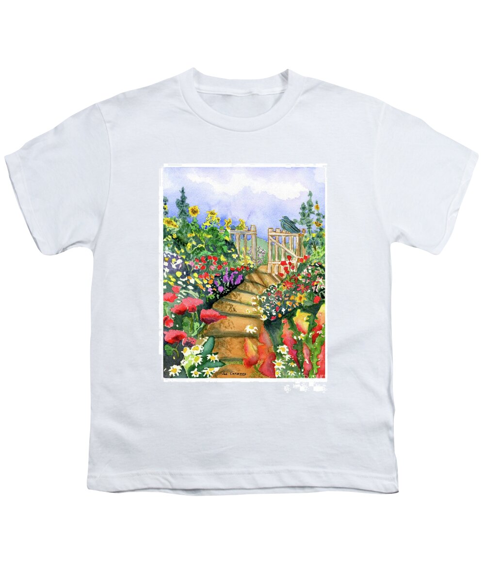 Landscape Youth T-Shirt featuring the painting Pathway to Heaven by Sue Carmony
