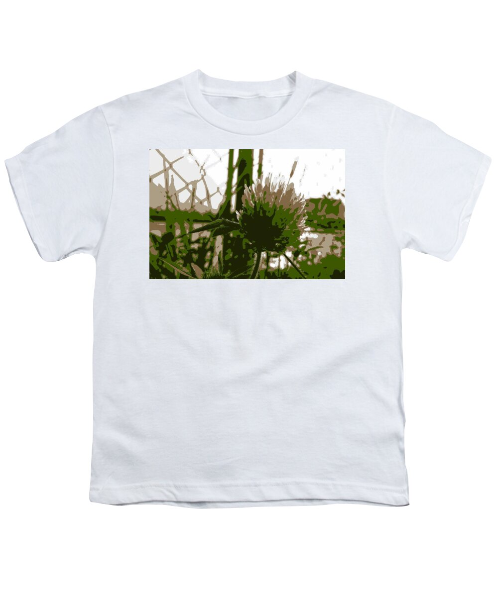 Plants Youth T-Shirt featuring the digital art Green #1 by Kumiko Izumi