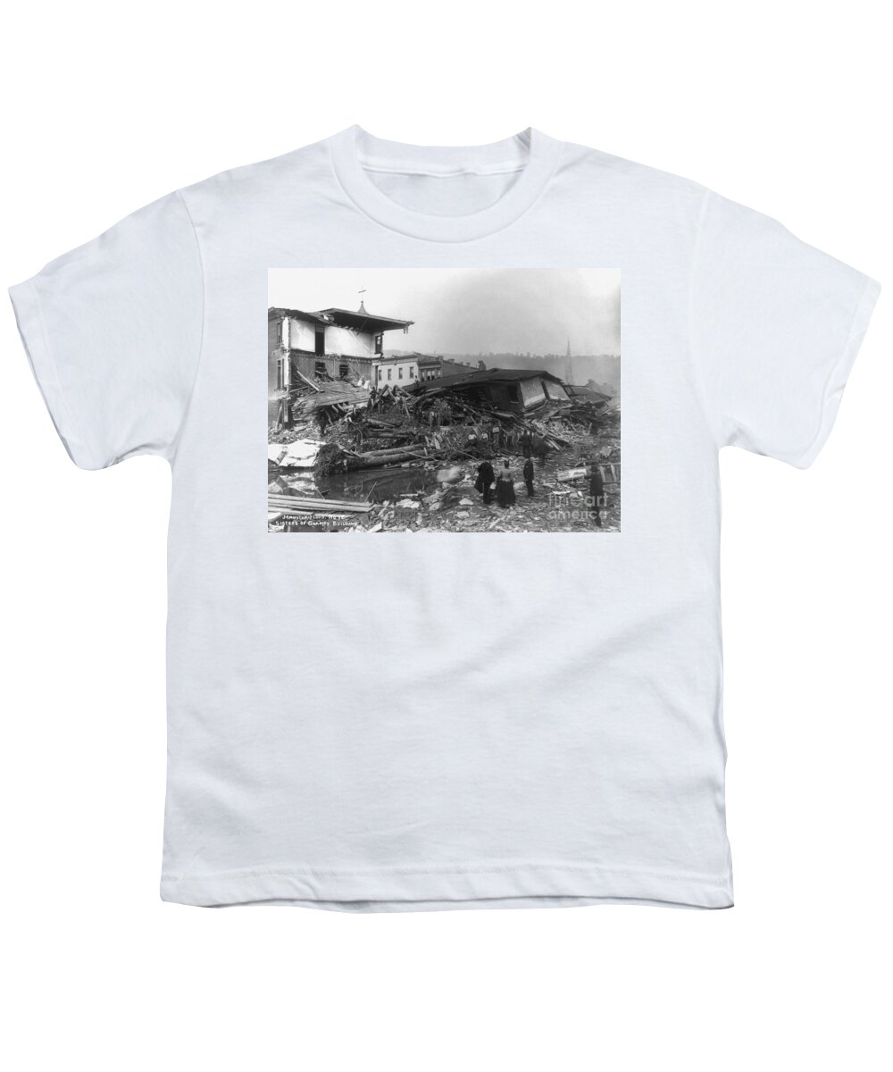 1889 Youth T-Shirt featuring the photograph Johnstown Flood, 1889 #1 by Granger