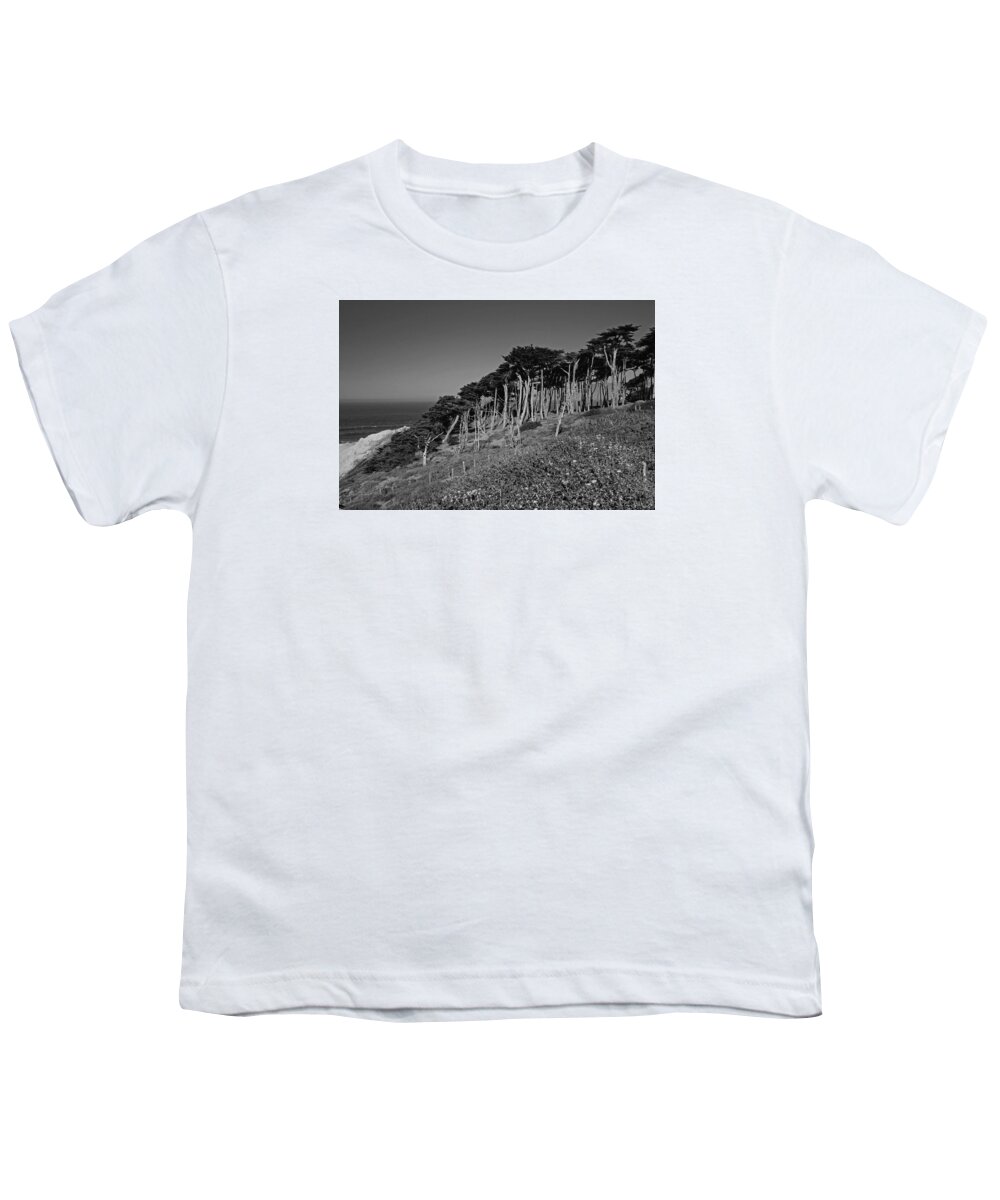 San Francisco Youth T-Shirt featuring the photograph Lands End in San Francisco #1 by Michiale Schneider