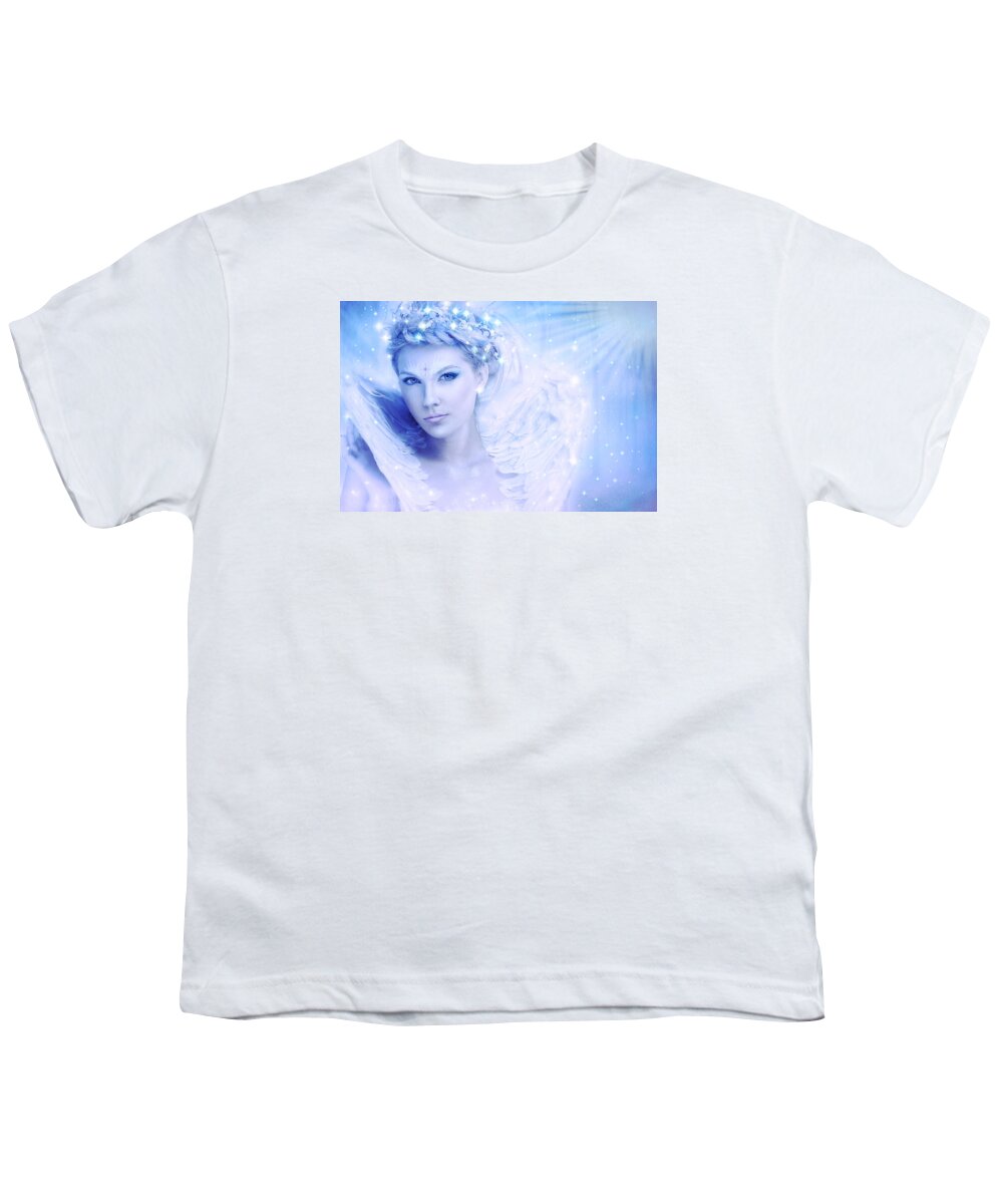 Woman Youth T-Shirt featuring the digital art Nymph of February by Lilia D