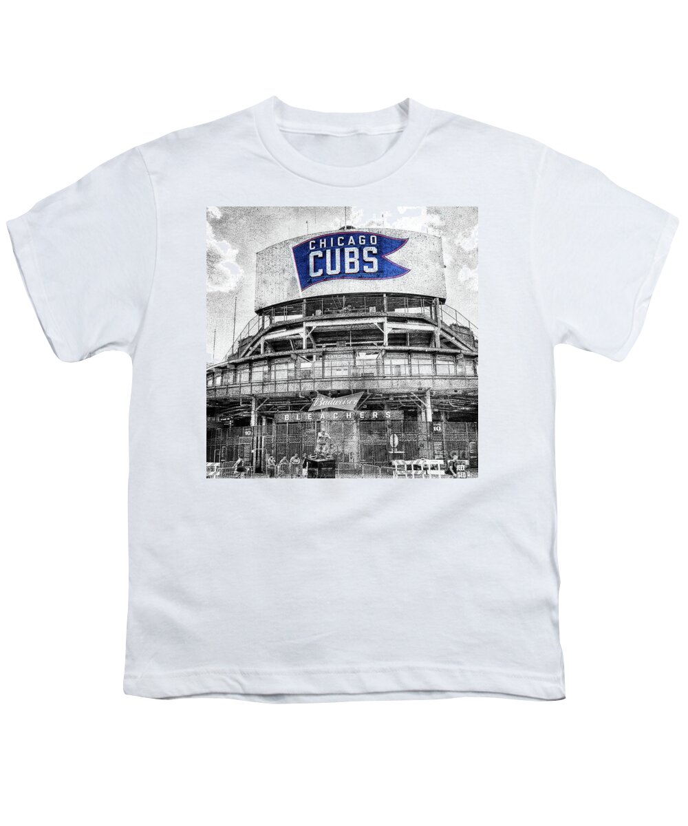 1373 Vintage Wrigley Field Youth T-Shirt by Steve Sturgill - Pixels