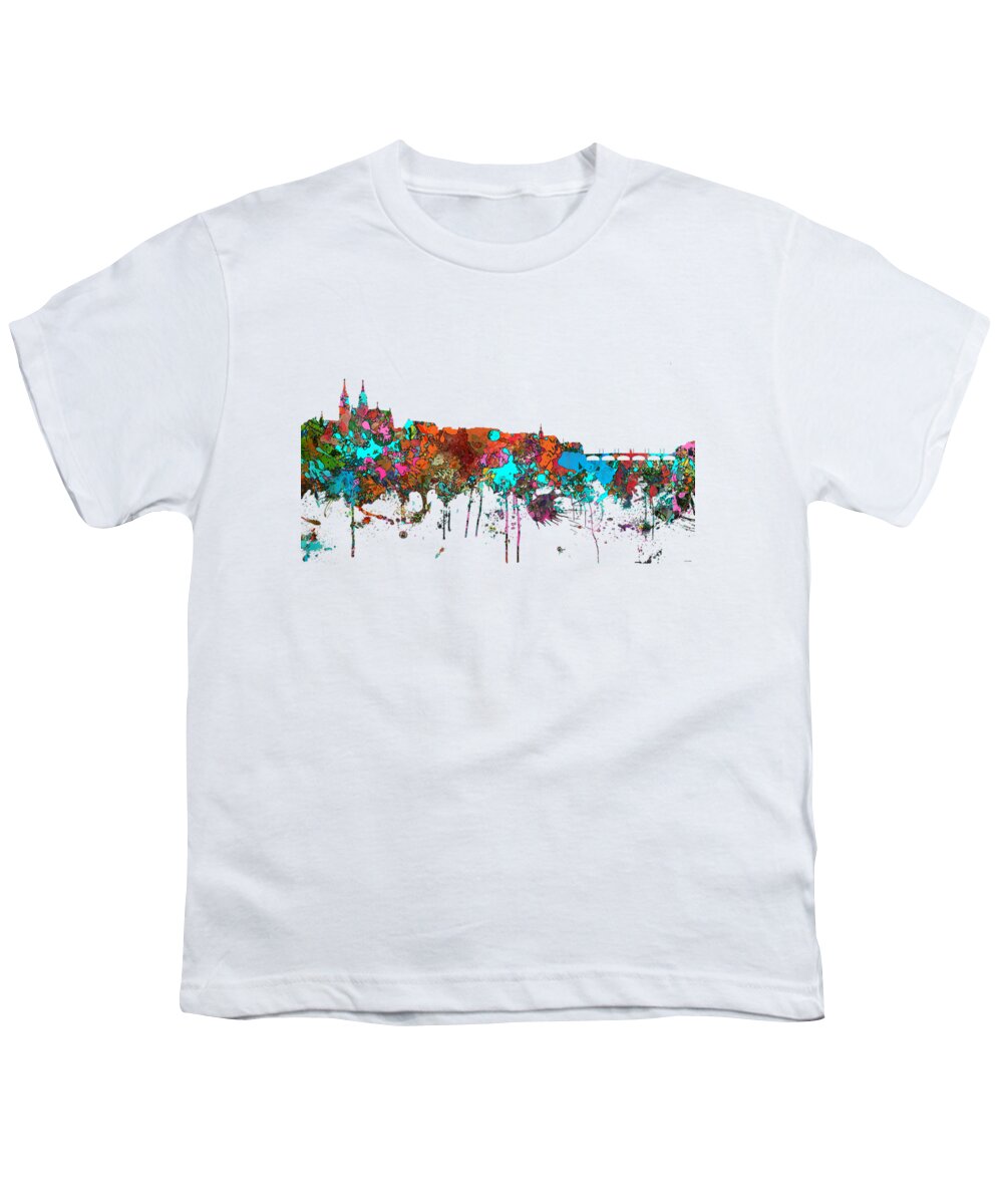 Basle Switzerland Skyline Youth T-Shirt featuring the digital art Basle Switzerland Skyline #2 by Marlene Watson
