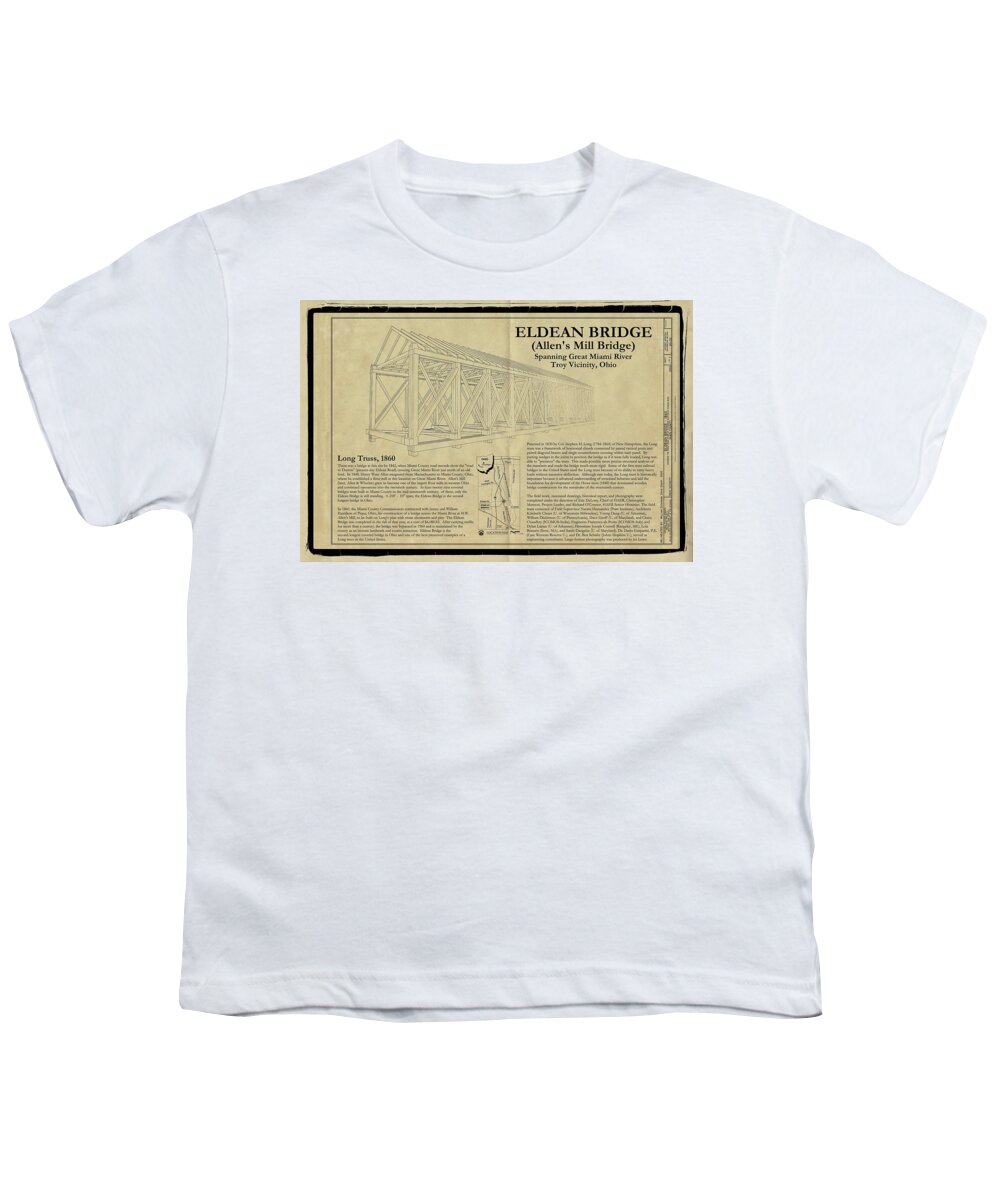 Allens Mill Youth T-Shirt featuring the photograph Eldean Covered Bridge #3 by Jack R Perry