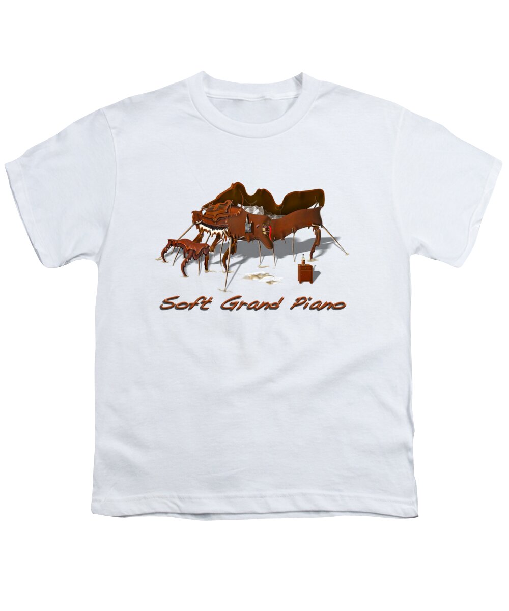 Piano T-shirt Youth T-Shirt featuring the photograph Soft Grand Piano #1 by Mike McGlothlen