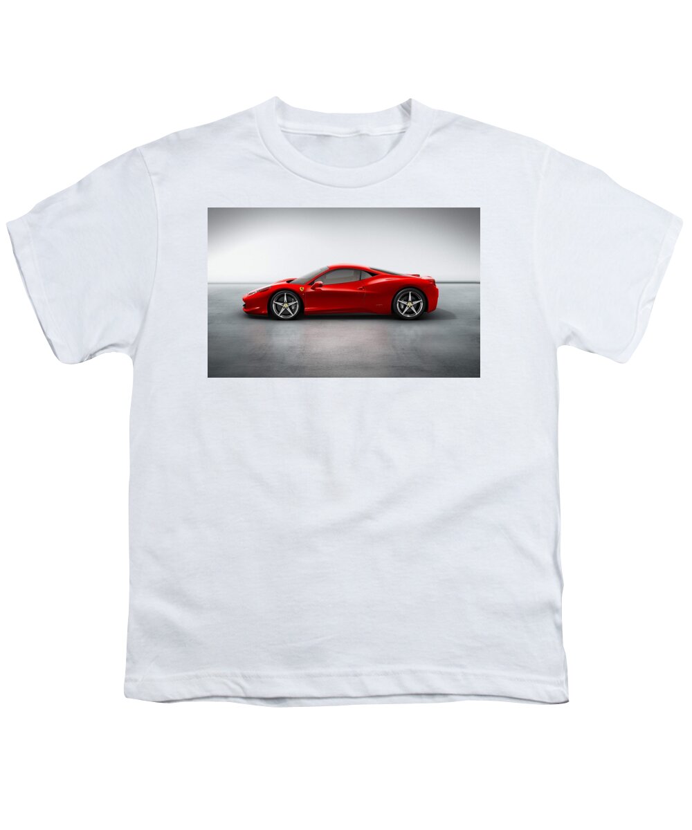 Ferrari Youth T-Shirt featuring the photograph Ferrari #23 by Mariel Mcmeeking