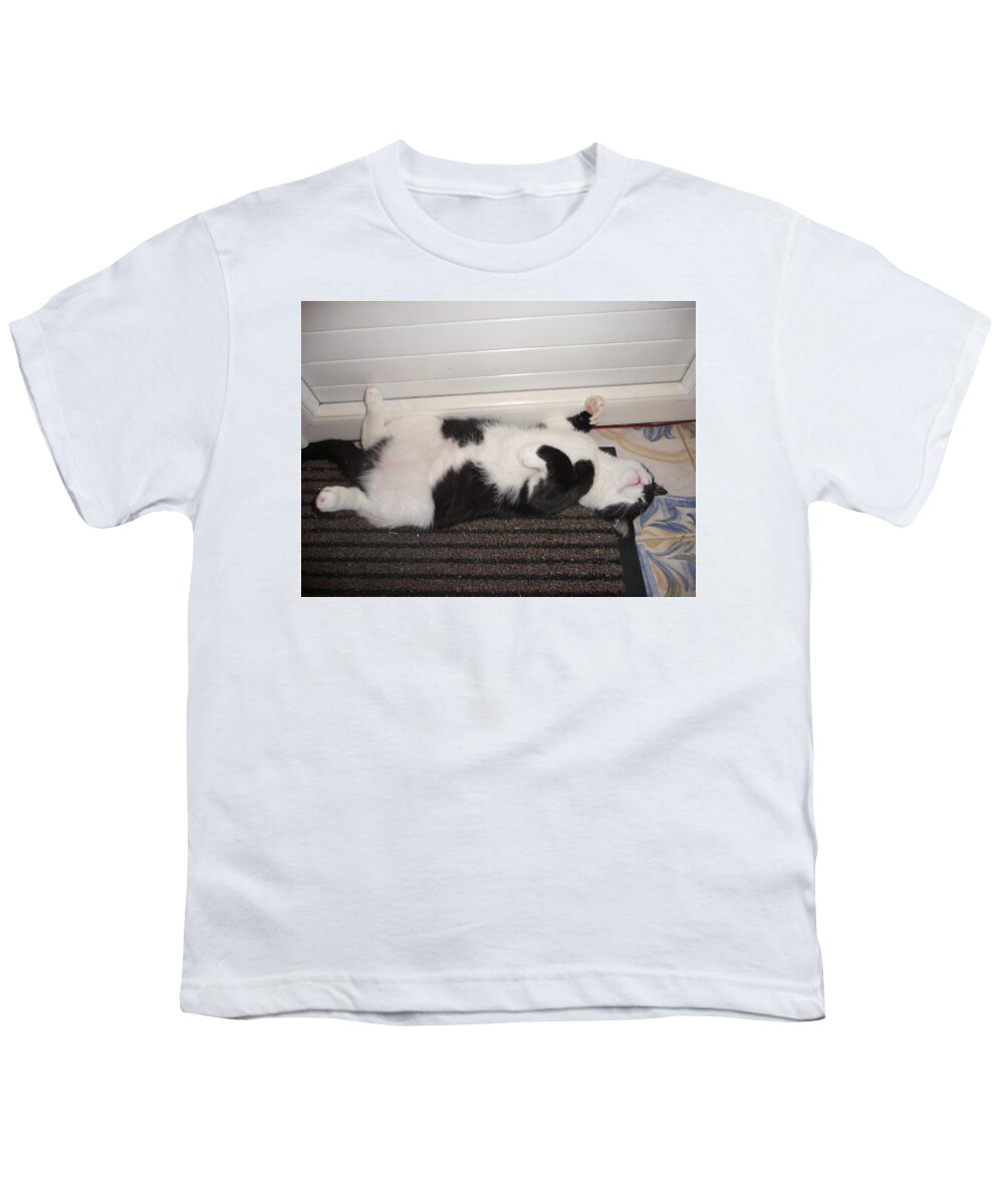 Cat Youth T-Shirt featuring the photograph Cat #32 by Mariel Mcmeeking