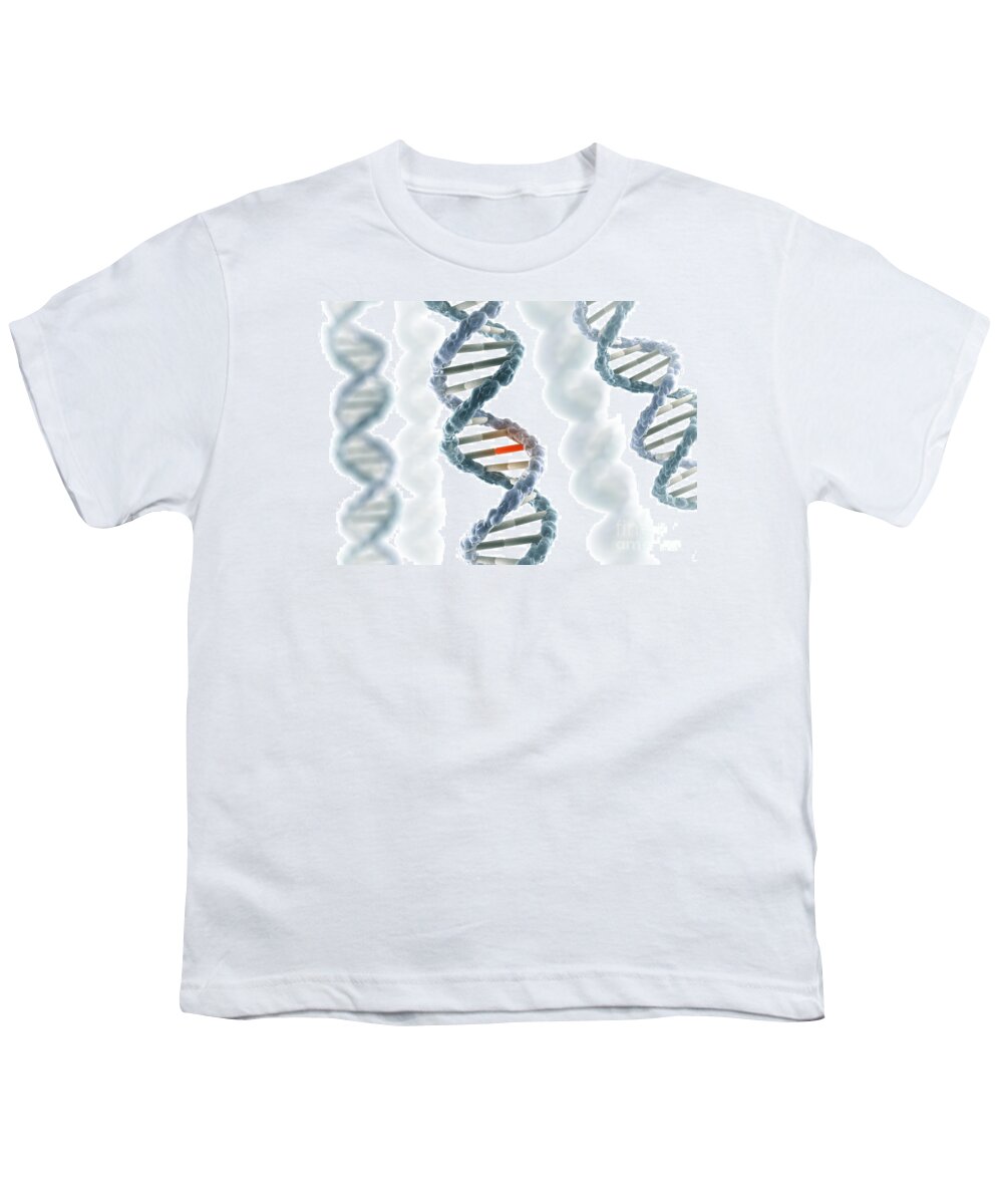 Digitally Generated Image Youth T-Shirt featuring the photograph Dna Structure #35 by Science Picture Co