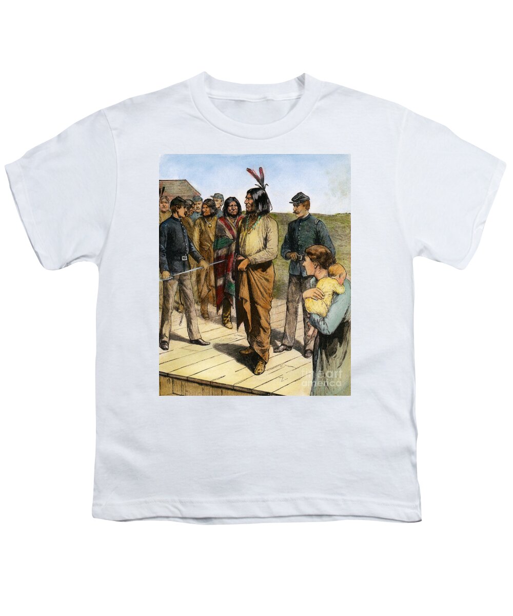 1907 Youth T-Shirt featuring the photograph Geronimo 1829-1909. #8 by Granger