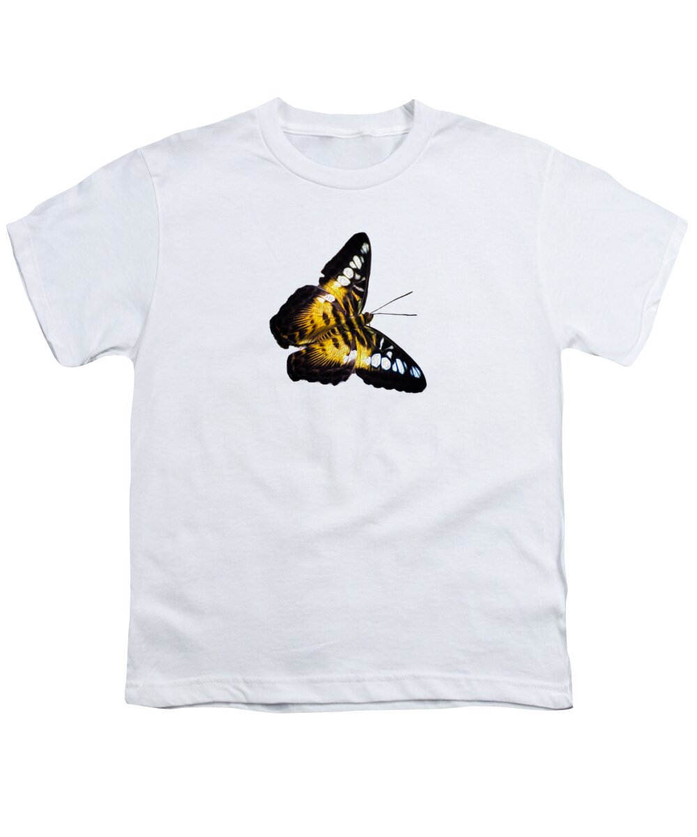 Butterfly Youth T-Shirt featuring the photograph A Butterfly in the Forest by Mark Andrew Thomas