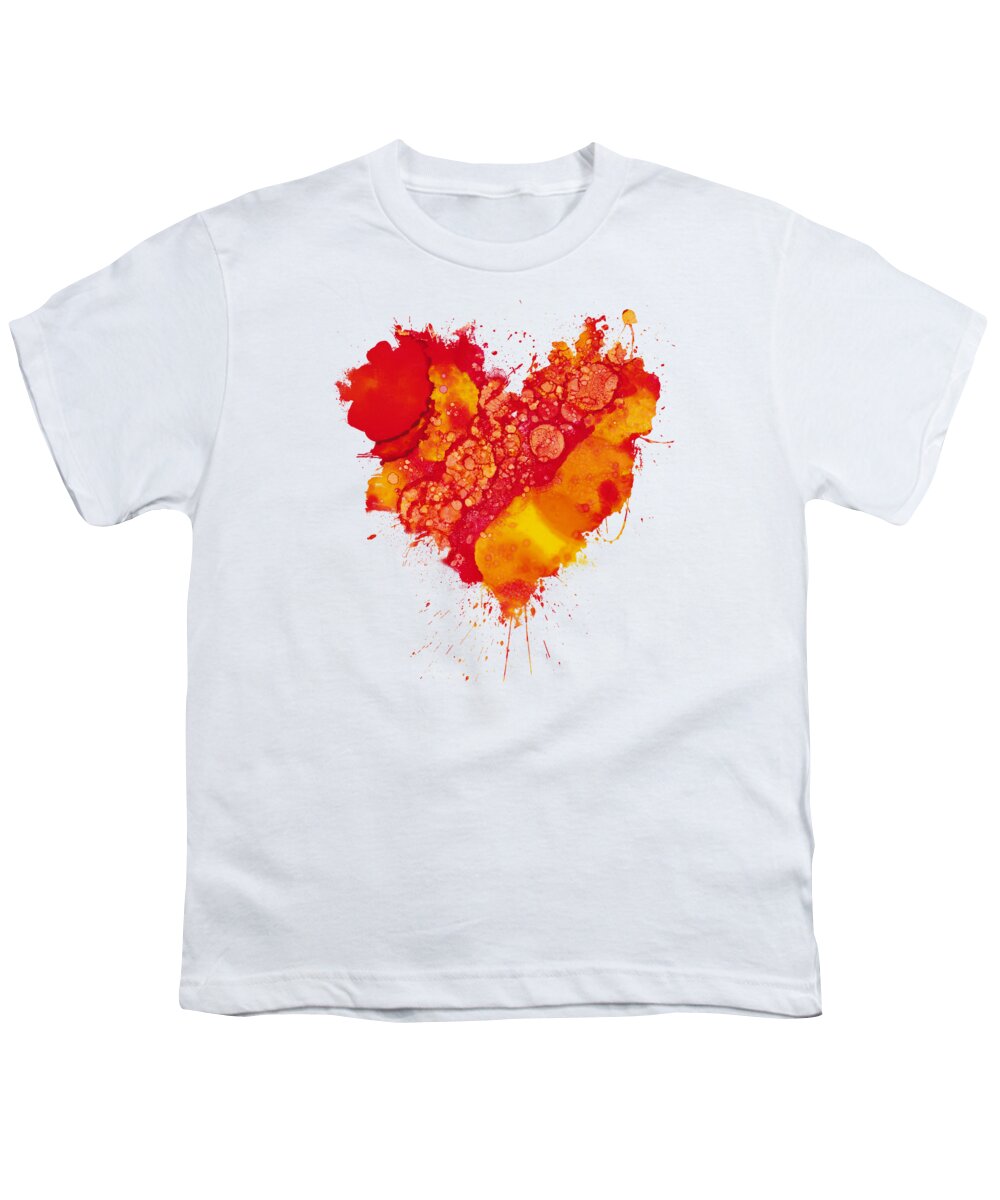 Red Youth T-Shirt featuring the painting Abstract Intensity by Nikki Marie Smith