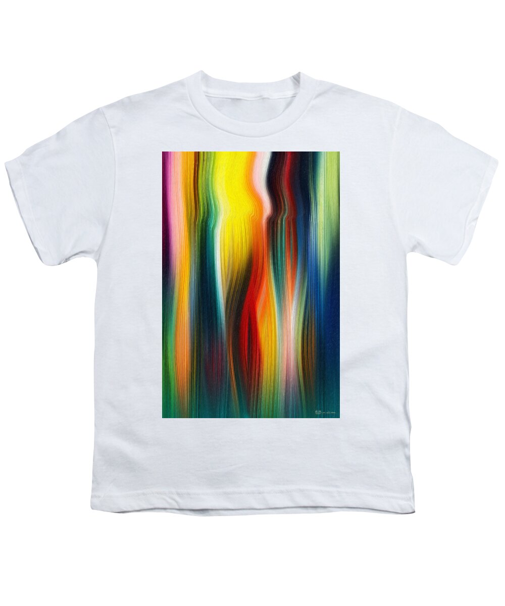 'abstracts Plus' Collection By Serge Averbukh Youth T-Shirt featuring the digital art Alternate Realities - Time Travel by Serge Averbukh