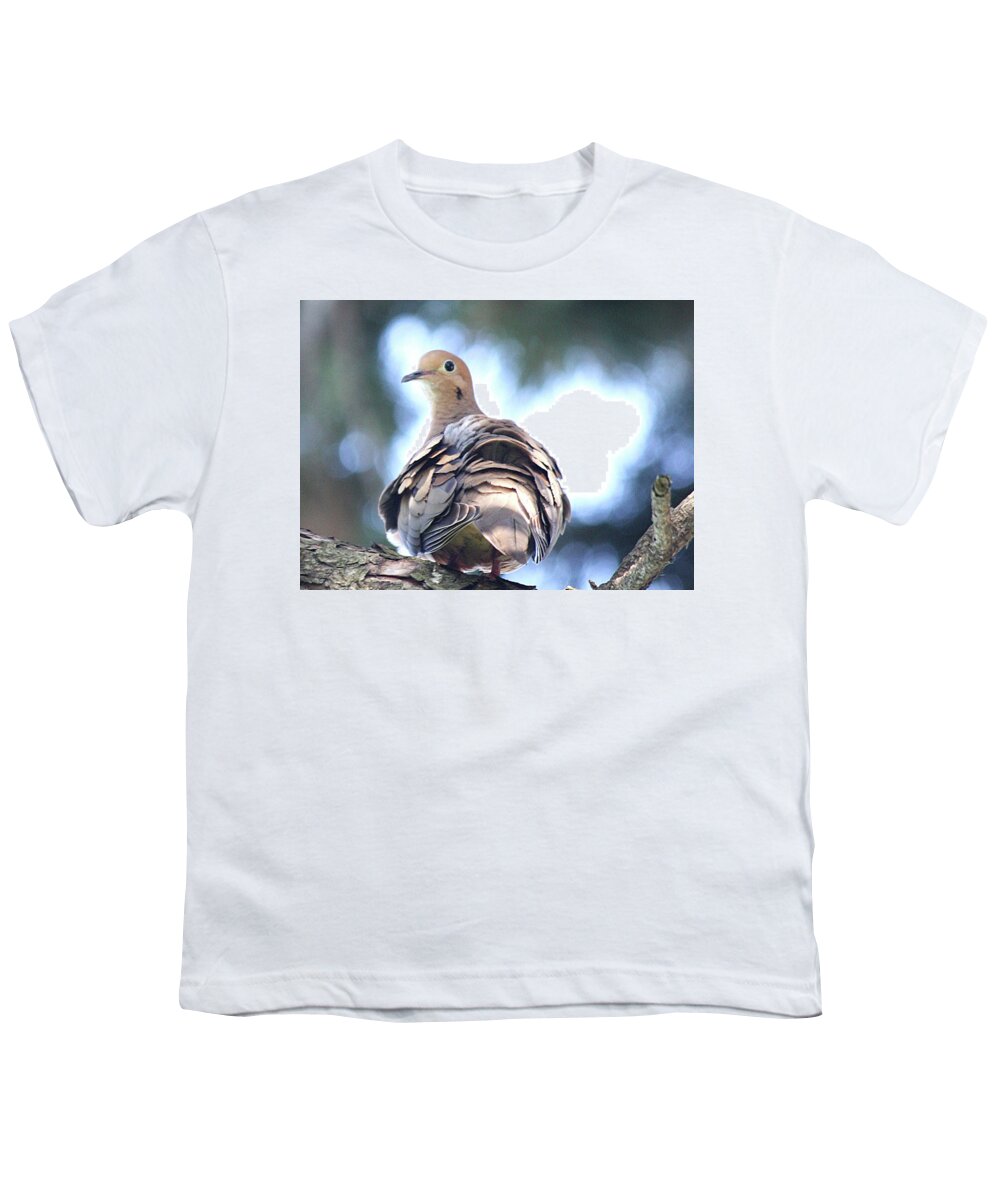 Angel Dove Youth T-Shirt featuring the photograph Angel Dove by The Art Of Marilyn Ridoutt-Greene