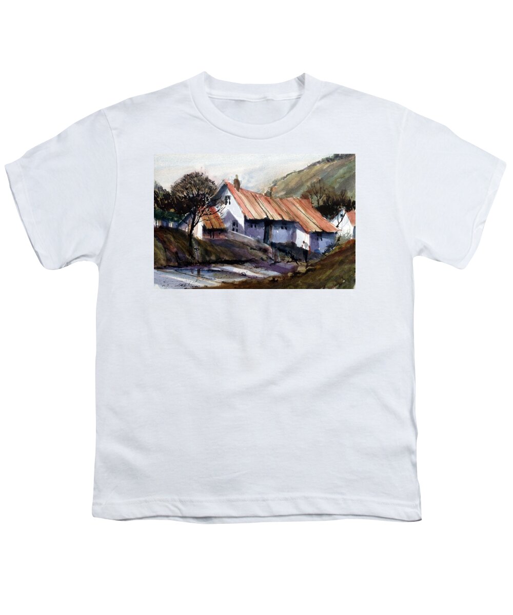 Appalachia. Rural. Landscape Youth T-Shirt featuring the painting Appalachian Lane by Charles Rowland