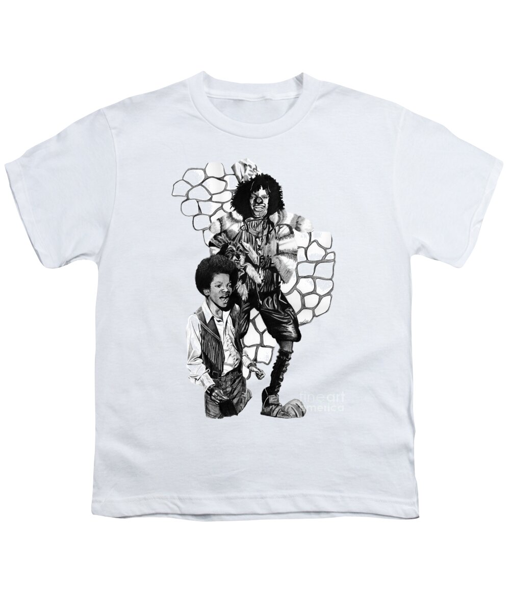 Michael Youth T-Shirt featuring the drawing Michael by Terri Meredith