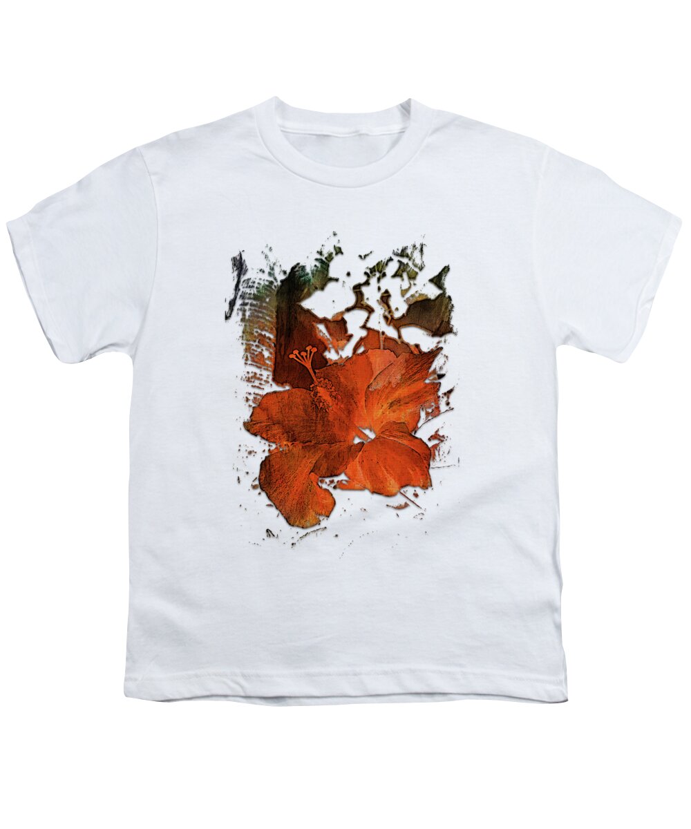 Earthy Youth T-Shirt featuring the photograph Hibiscus S D Z 2 Earthy Rainbow 3 Dimensional by DiDesigns Graphics