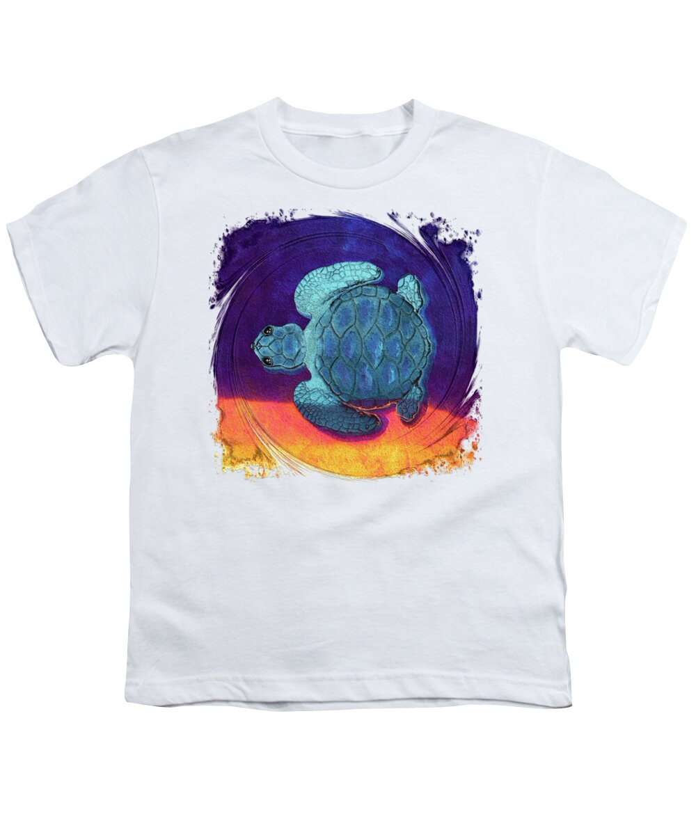 Sea Youth T-Shirt featuring the mixed media Sea Surfing by DiDesigns Graphics