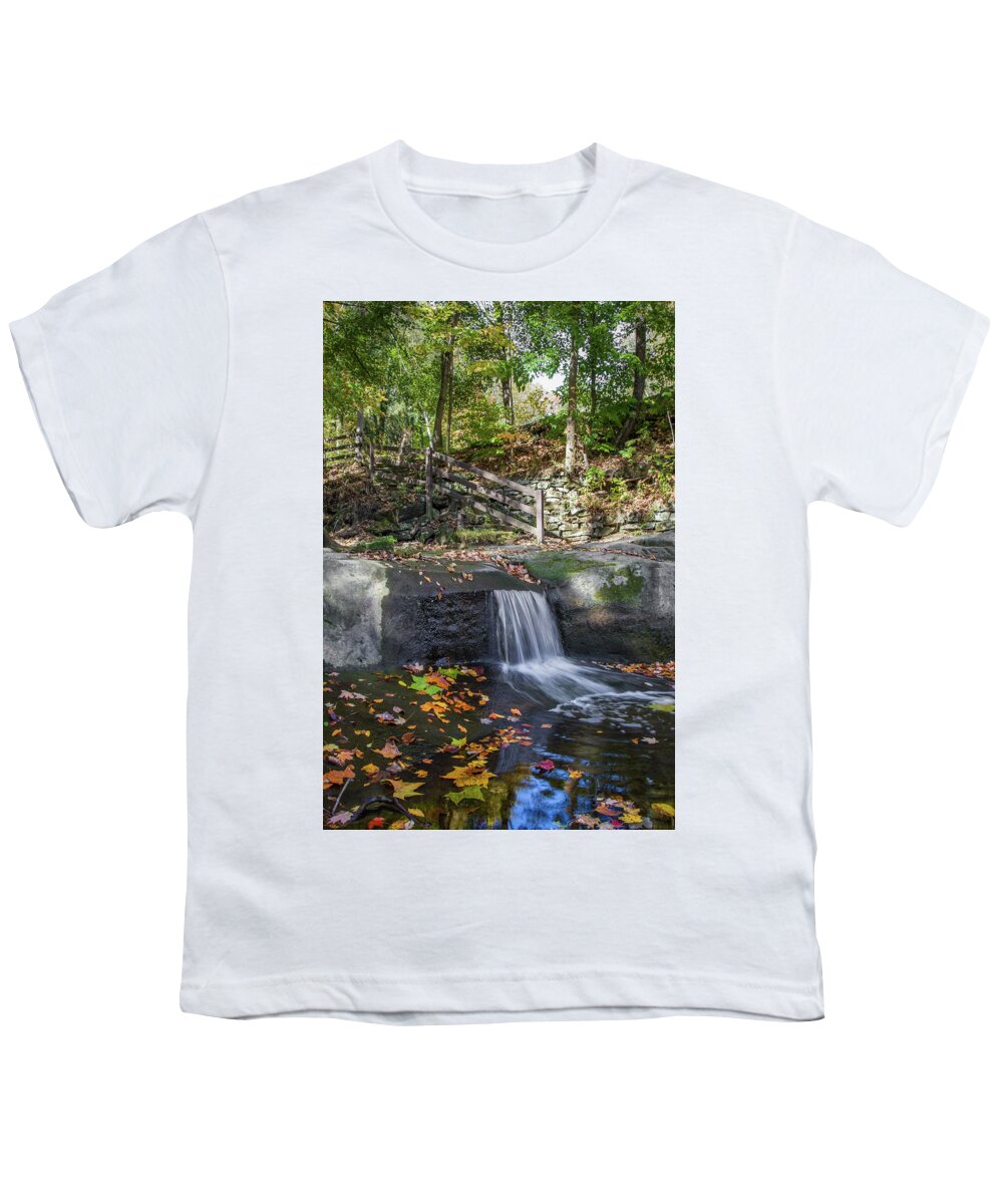 Autumn Glen Youth T-Shirt featuring the photograph Autumn Glen Olmsted Falls by Lon Dittrick