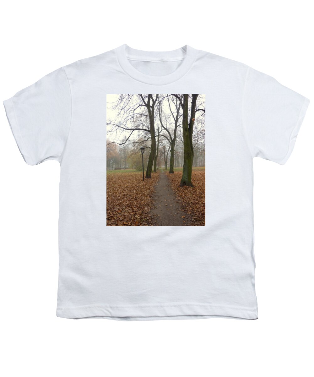 Autumn Youth T-Shirt featuring the photograph Autumn in the park by Lukasz Ryszka