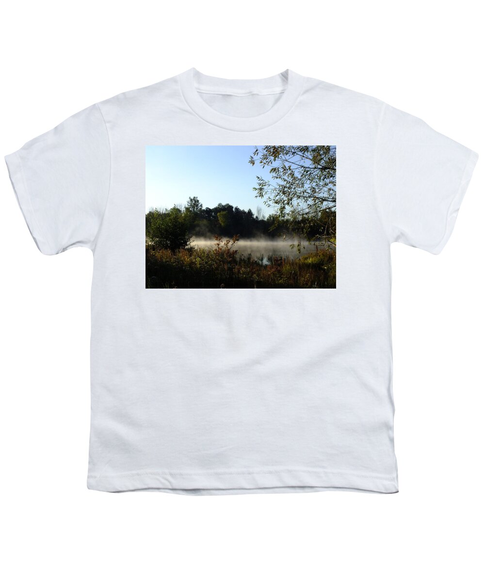 Water Youth T-Shirt featuring the photograph Autumn Morning by Peggy King