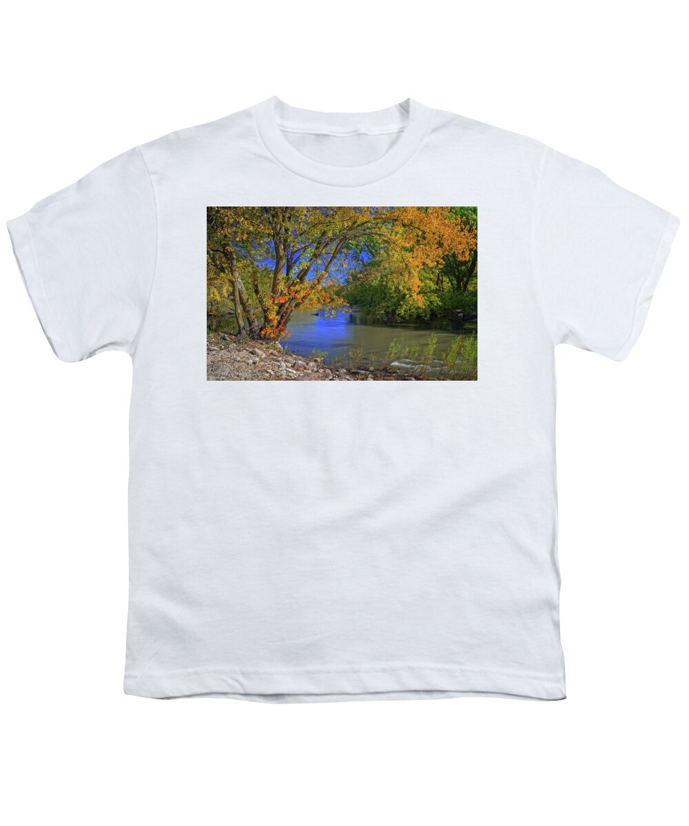 Landscapes Youth T-Shirt featuring the photograph Autumn on the North Raccoon by Bruce Morrison