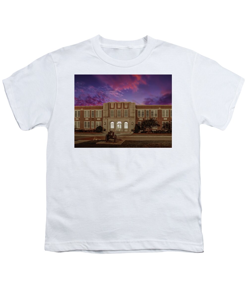 Dusk Youth T-Shirt featuring the photograph B C H S at Dusk by Charles Hite
