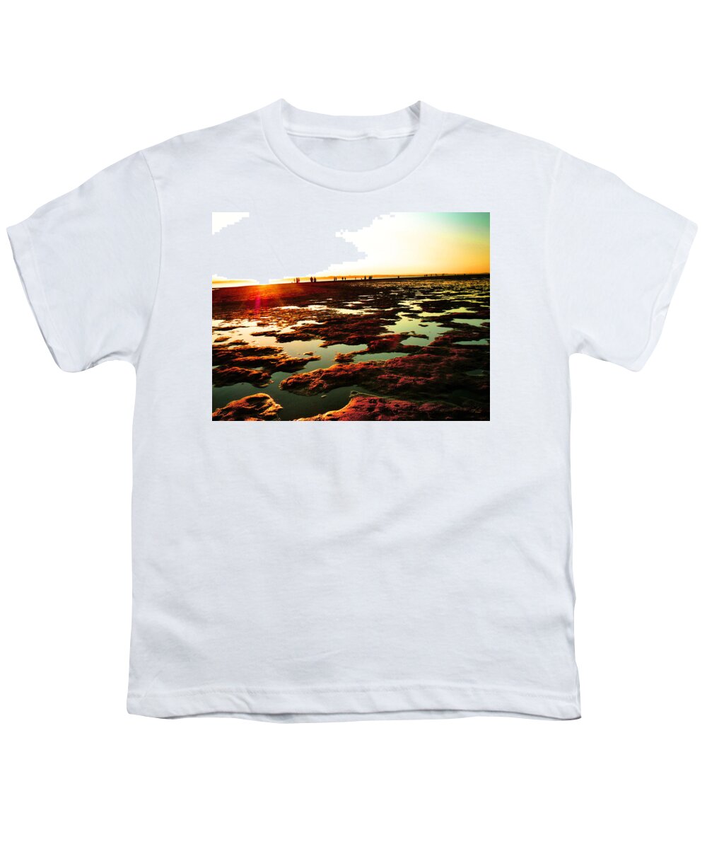 Beach Youth T-Shirt featuring the photograph Beach Puddles by Michael Blaine