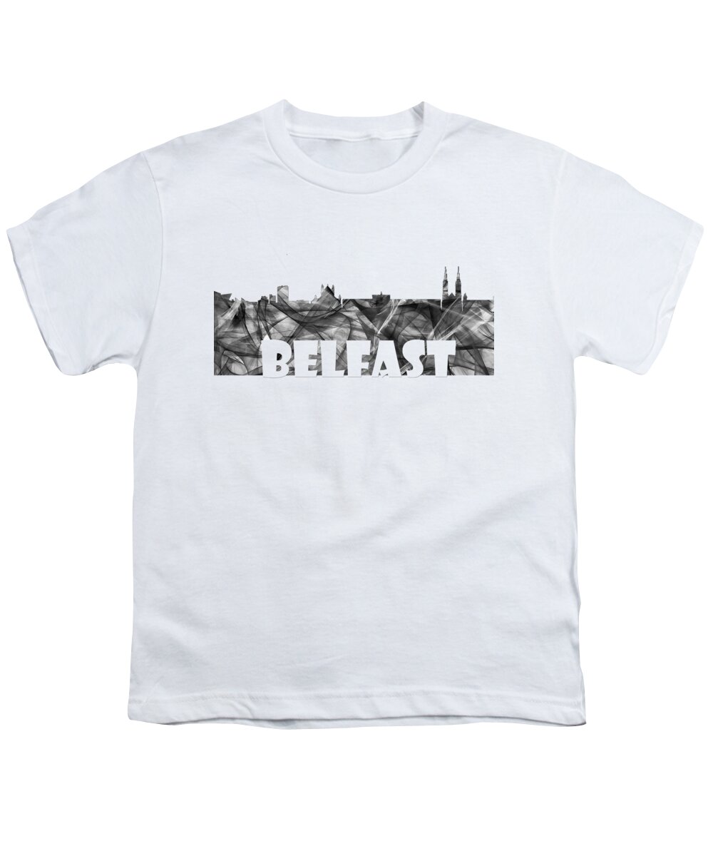 Belfast Ireland Skyline Youth T-Shirt featuring the digital art Belfast Ireland Skyline by Marlene Watson