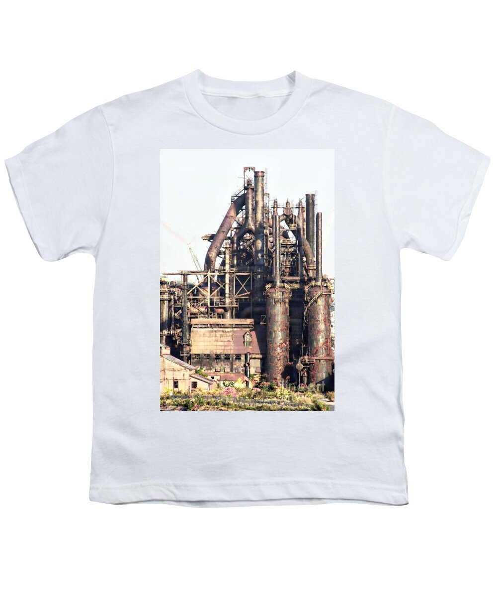 Marcia Lee Jones Youth T-Shirt featuring the photograph Bethlehem Steel # 14 by Marcia Lee Jones