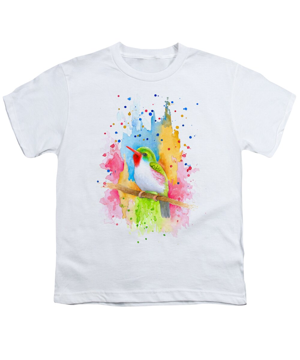 Bird Youth T-Shirt featuring the painting Bird 72 by Lucie Dumas