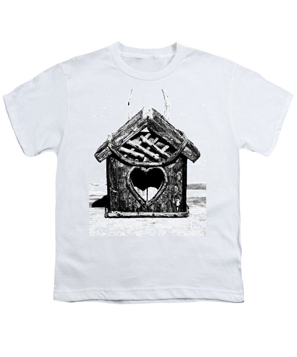 Birdhouse Youth T-Shirt featuring the photograph Birdhouse 2 by Angie Tirado