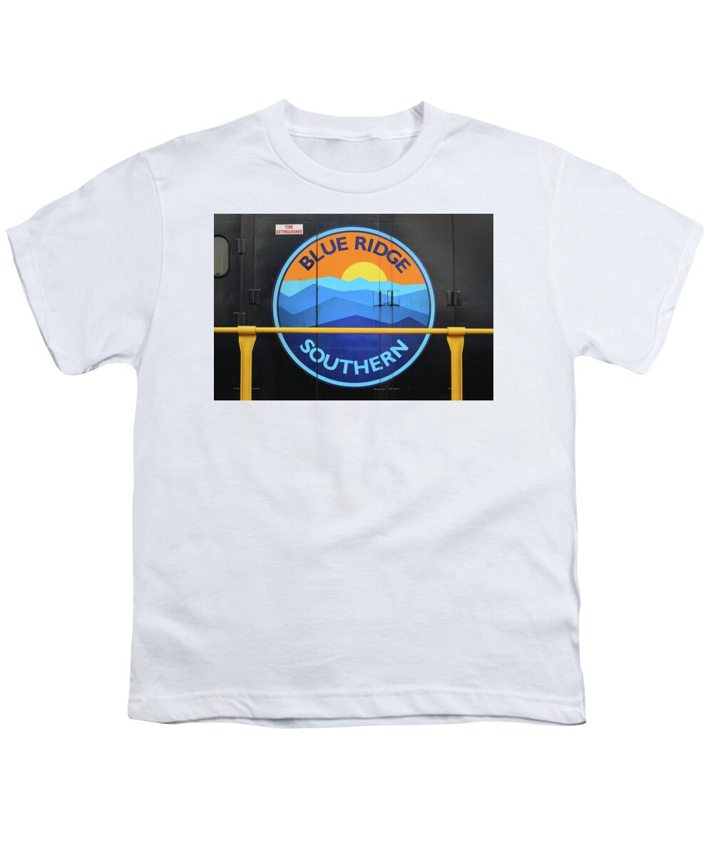 Railroad Youth T-Shirt featuring the photograph Blue Ridge Southern Emblem by Mike McGlothlen