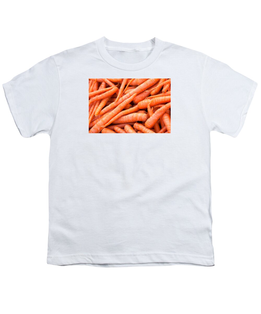 Carrot Youth T-Shirt featuring the photograph Bunch of Carrots by Todd Klassy