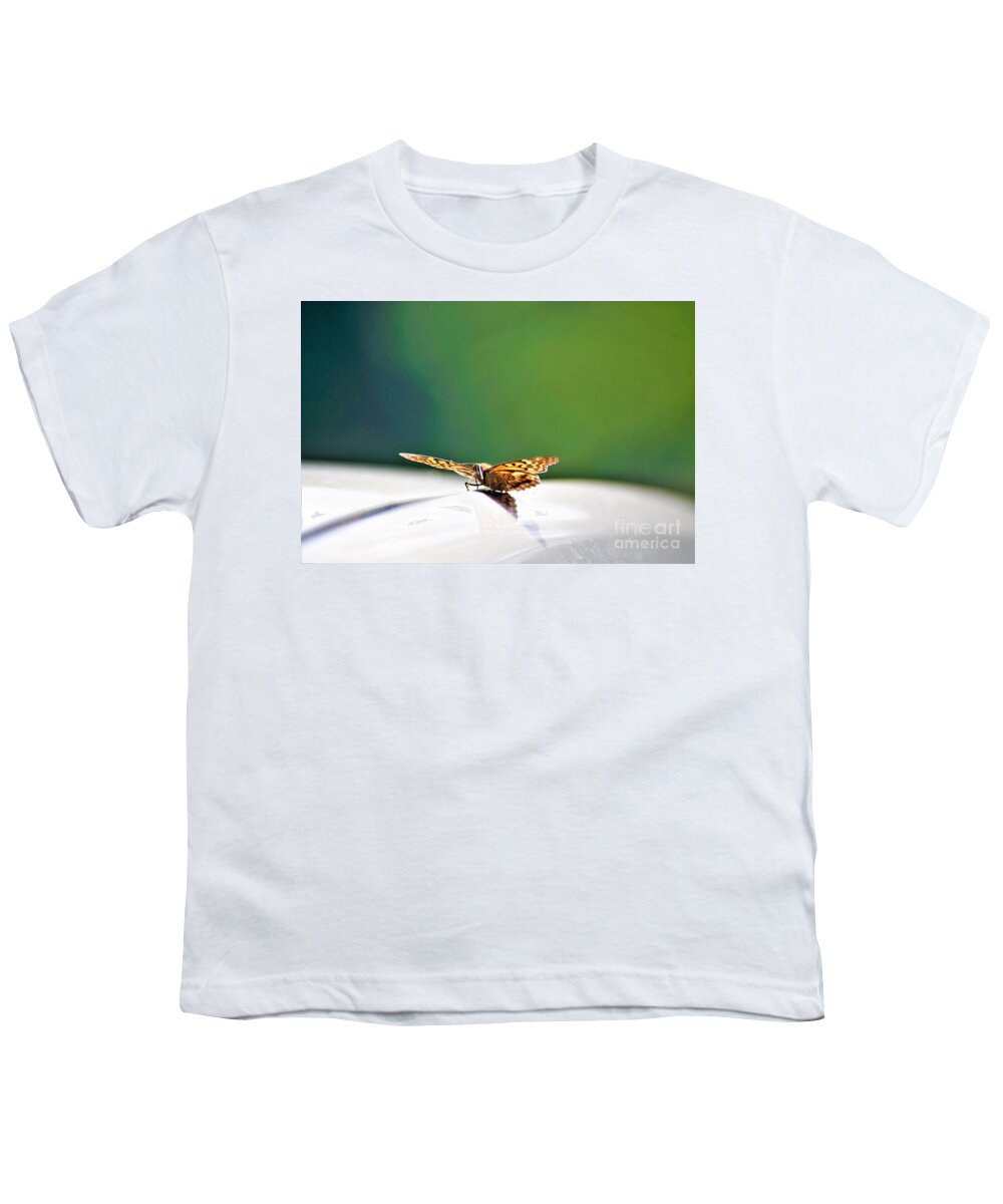 Butterflies Youth T-Shirt featuring the photograph Butterfly on my car5 by Merle Grenz