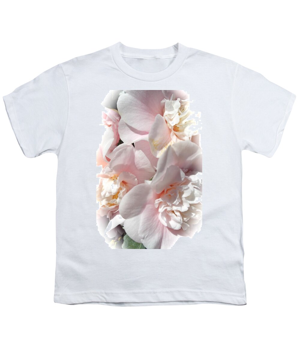 Camellia Youth T-Shirt featuring the photograph Camellias Softly by Michele Myers