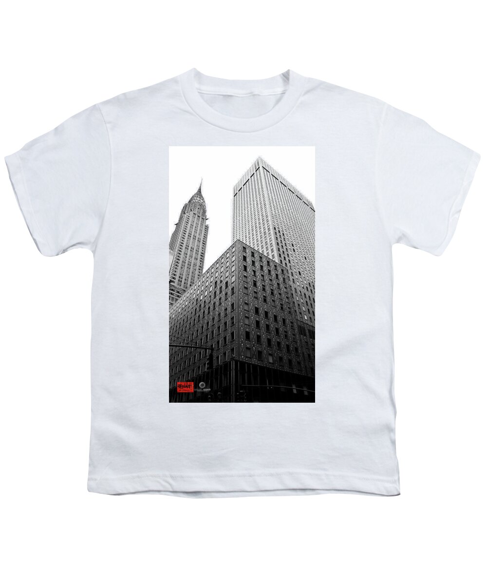 Abstract Youth T-Shirt featuring the photograph Chrystler Lofts by Rennie RenWah