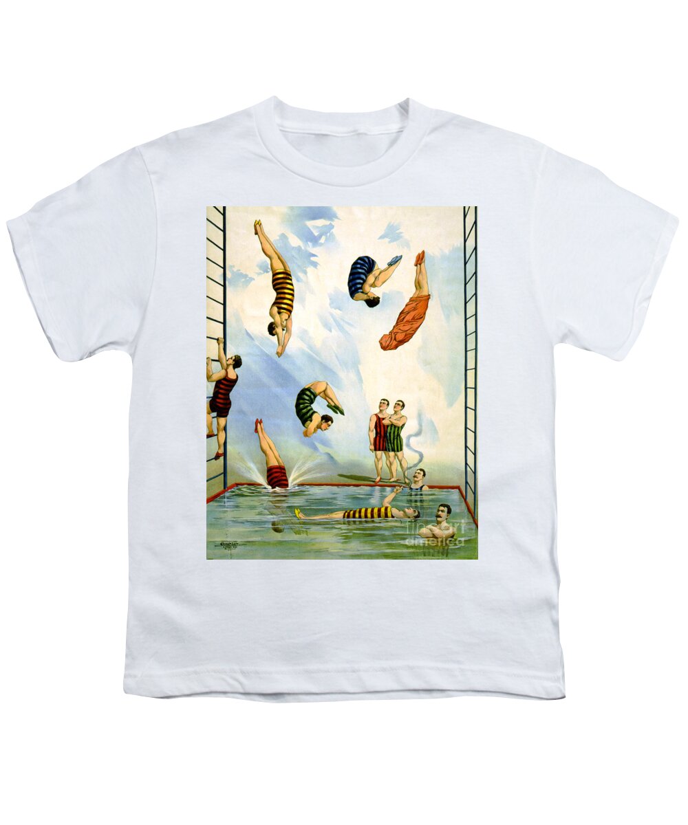 Entertainment Youth T-Shirt featuring the photograph Circus Diving Act, 1898 by Science Source