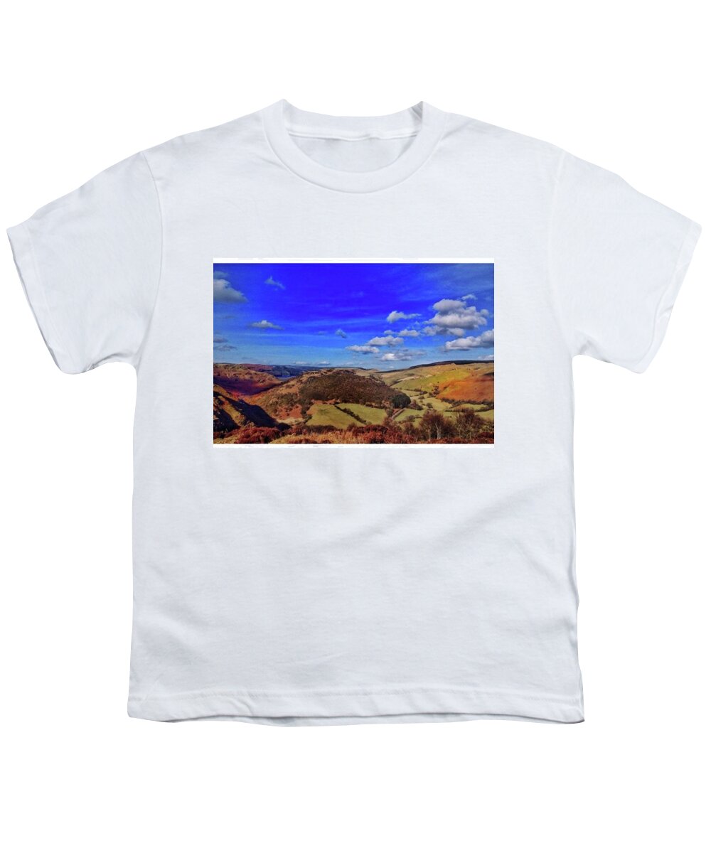 Mountains Youth T-Shirt featuring the photograph Clambered To The Top Of Twm Siôn by Tai Lacroix