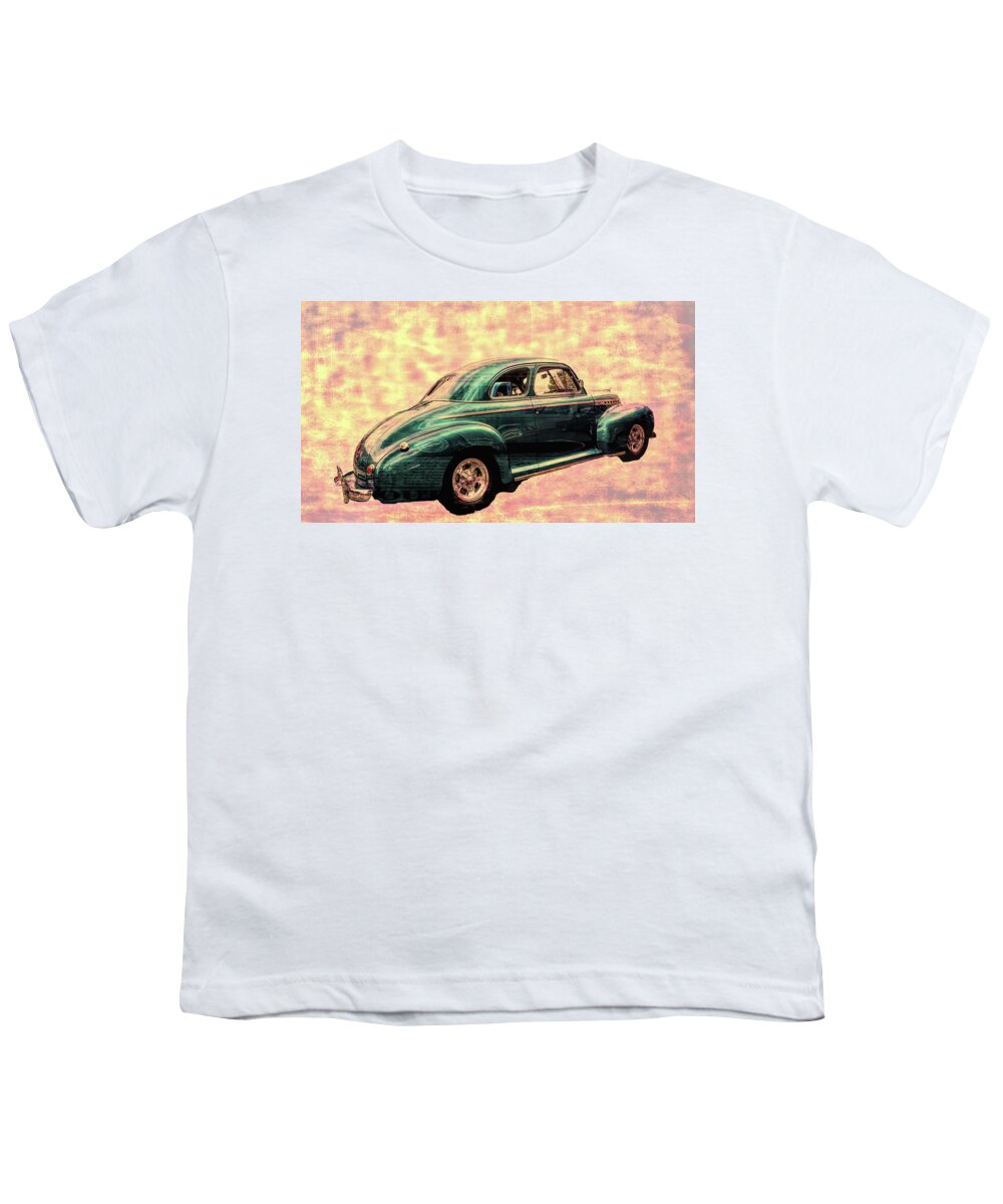 Ar Youth T-Shirt featuring the digital art Classic Car by Cathy Anderson