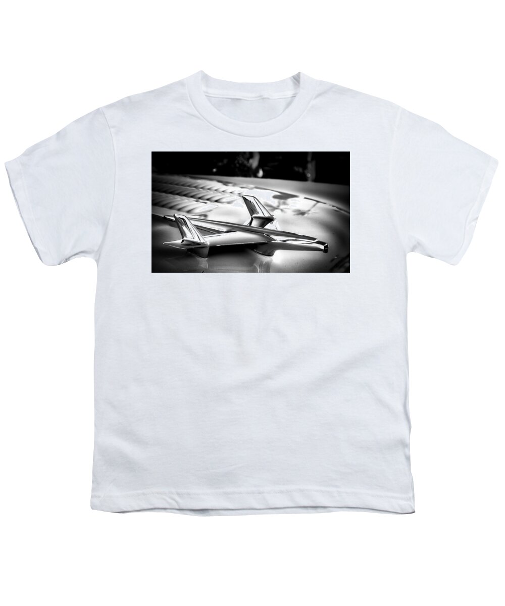 Automobile Youth T-Shirt featuring the photograph Classy in Chrome by Mark David Gerson