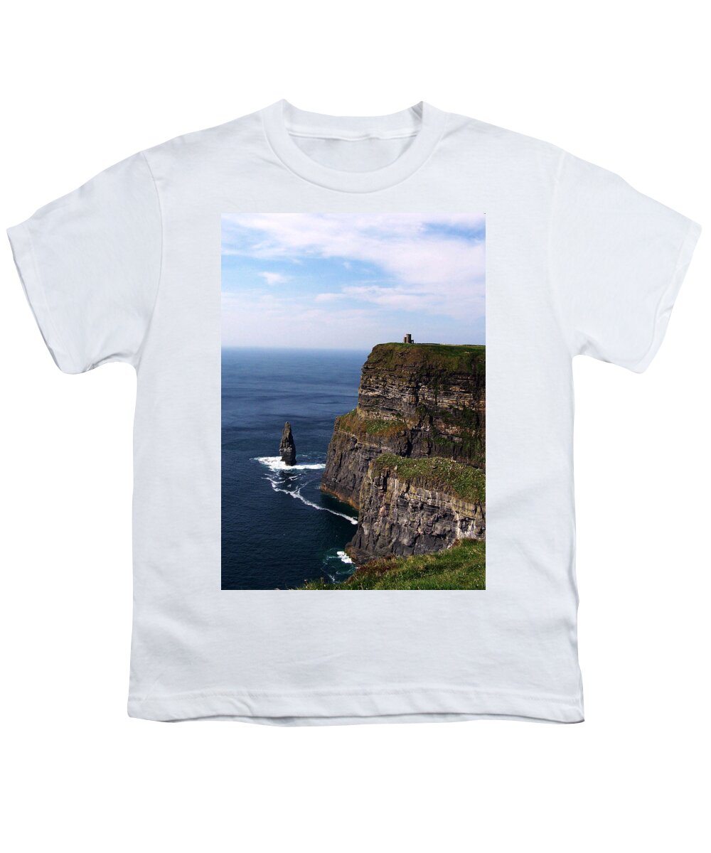 Irish Youth T-Shirt featuring the photograph Cliffs of Moher County Clare Ireland by Teresa Mucha