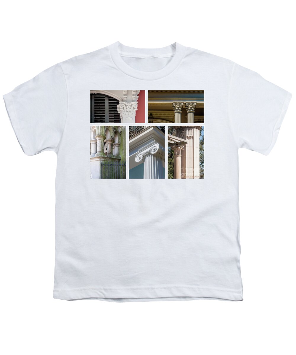 Columns Youth T-Shirt featuring the photograph Columns of New Orleans Collage 2 by Kathleen K Parker