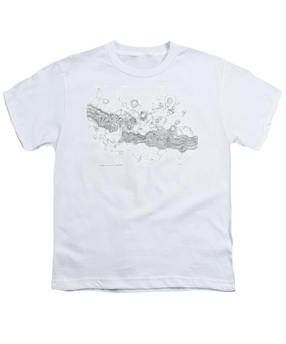 Complex Youth T-Shirt featuring the drawing Complex fluid A novel Surfactancy by Regina Valluzzi