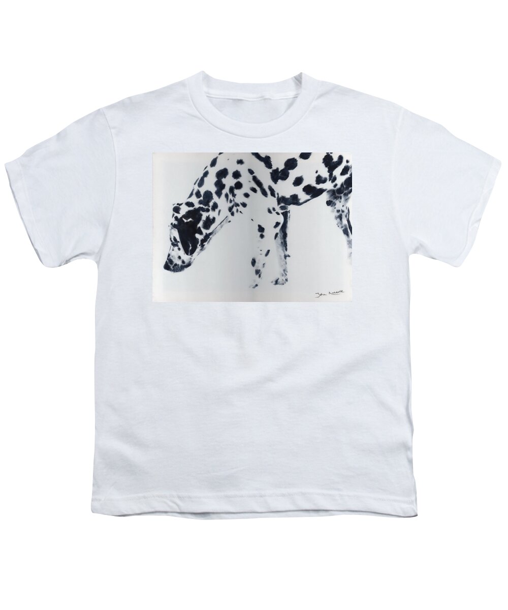 Dalmation Youth T-Shirt featuring the painting Dalmation by John Neeve
